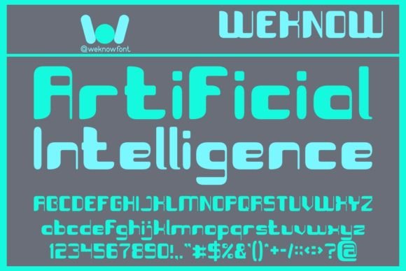 Artificial Intelligence Font for Editorial Design