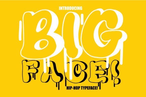 Big Face Font for Handmade and Commercial Craft Projects