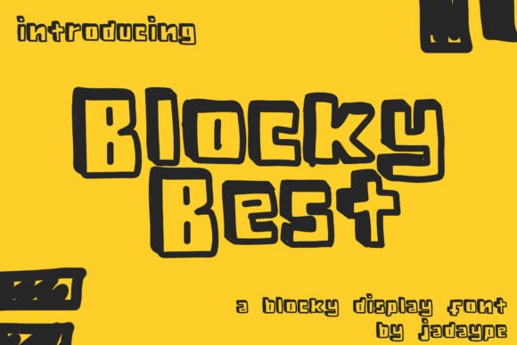 Blocky Best: A Whimsical Display Font for Bold Branding