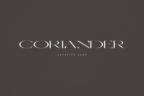 Coriander Font for Editorial Design and Branding