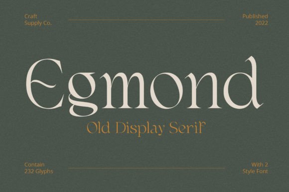 Egmond: A Stylish Display Font for Modern Branding