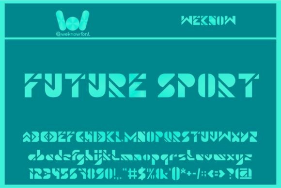 Future Sport: A Techno-Themed Display Font for Bold Branding