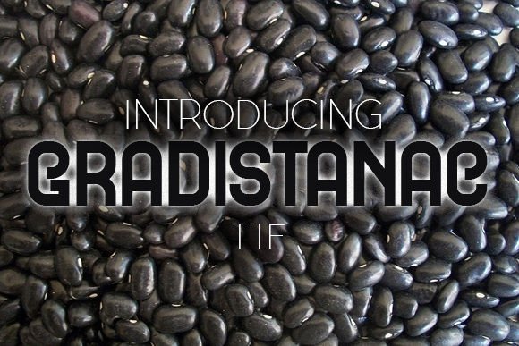 Gradistanac: A Curly Display Font for Bold Visuals