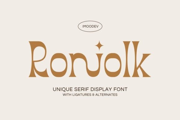 Roniolk – A Modern Display Font for Web Design